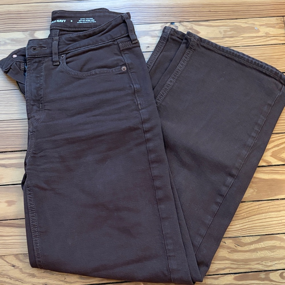 Old Navy Dark Brown Denim Pants
